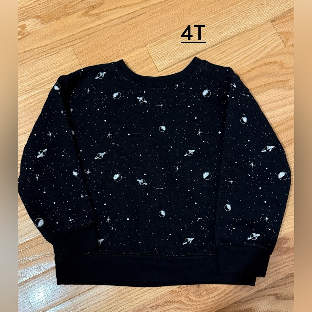 Black Space-Themed Sweatshirt